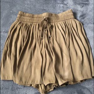 Zara High waist elastic front adjustable tie shorts